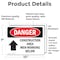 Signmission Construction Area Men Working Above Danger Sign, Vinyl Decal, 10in W x 7in L, 2PK OS-2PACK-DS-D-710-L-1931 - alternate 2